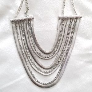 NY&C Silver Statement Necklace